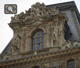 Caryatids on Pavillon Mollien at Musee du Louvre