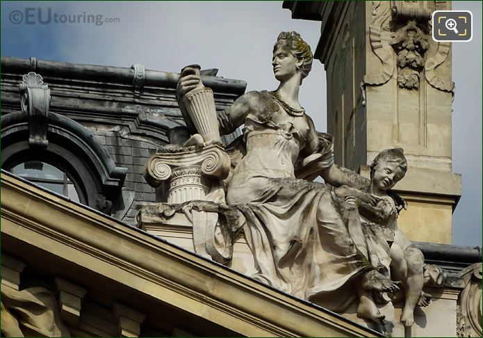 Archeologie statue on Petit Palais roof