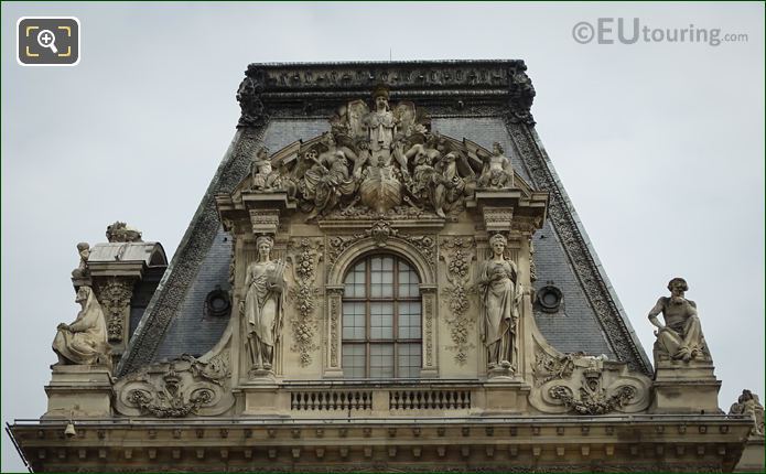 Pavillon Turgot top window south facade