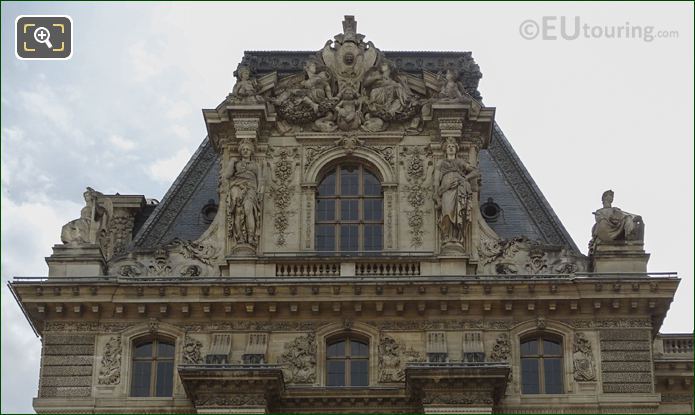 Louvre, Pavillon Mollien 4th level with La Justice