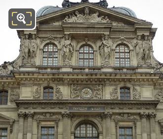 Musee du Louvre west facade Pavillon Sully