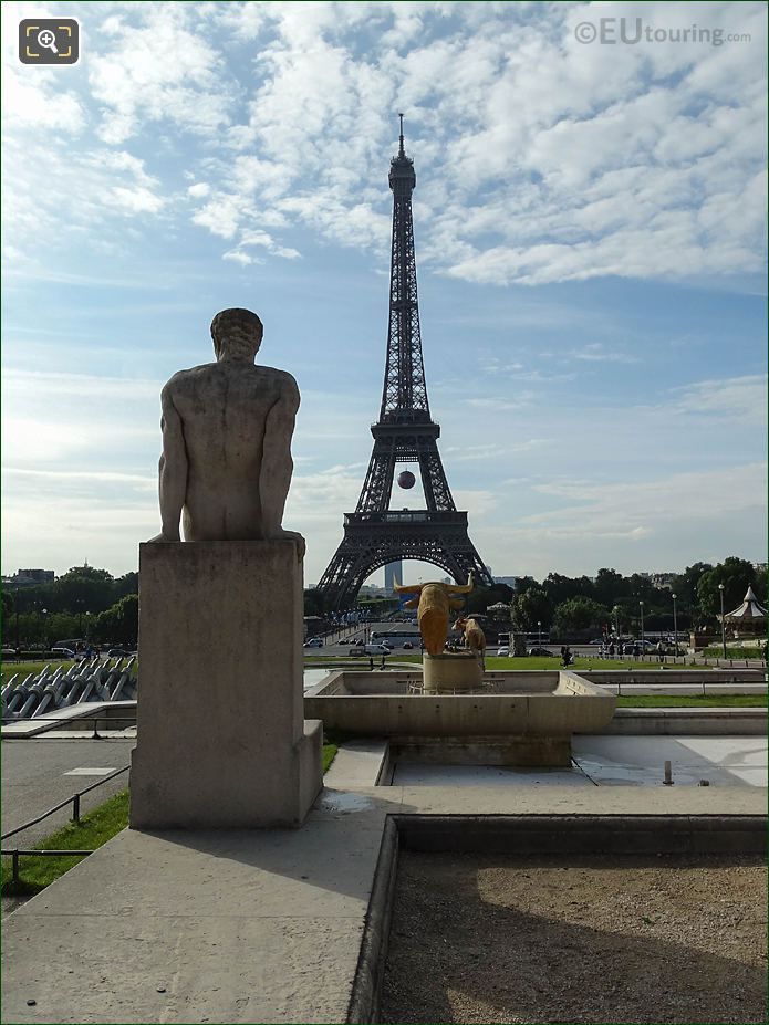 Back of L'Homme statue