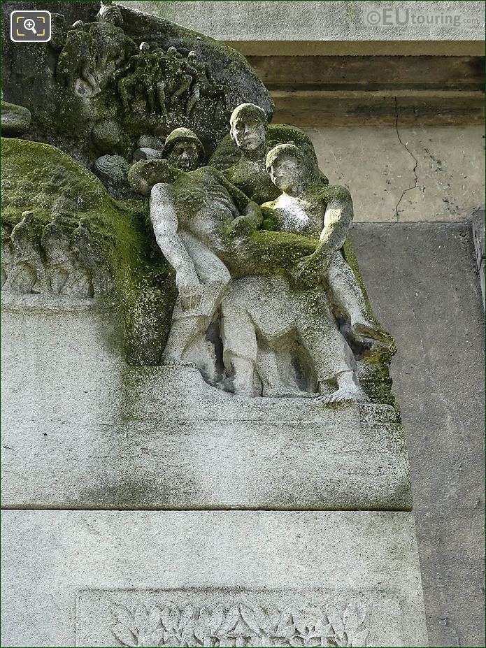 Paul Adam Monument carvings sculpted by Paul Landowski