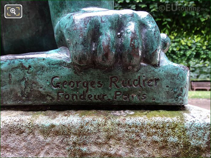 Georges Rudier Fondeur Paris inscription La Mediterranee statue