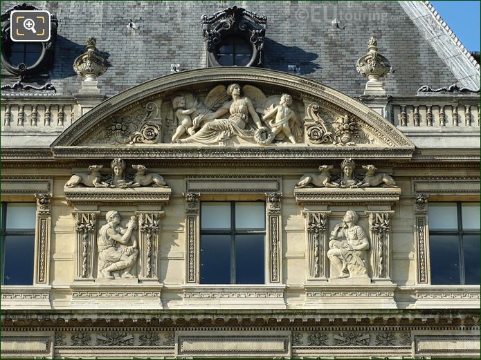Aile de Flore La Victoire sculpture, Musee du Louvre, Paris