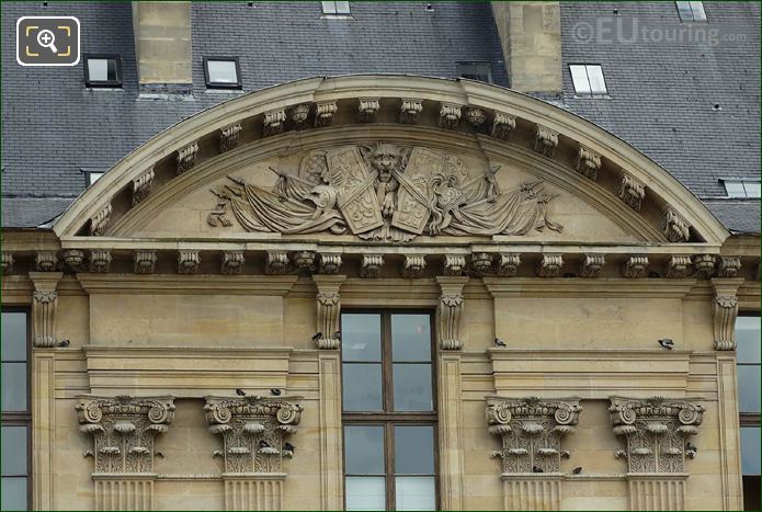 La Force sculpture, S facade of Aile de Rohan, Musee du Louvre