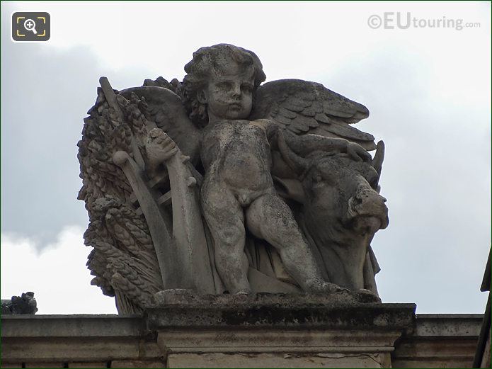 L’Agriculture statue, The Louvre, Aile en Retour Turgot W facade