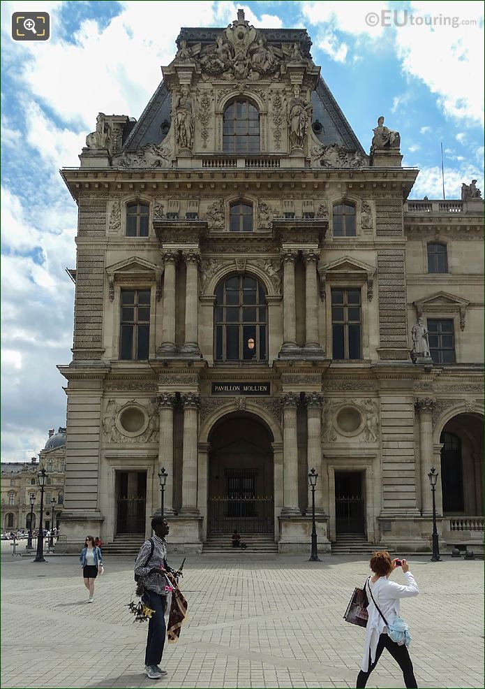 West facade of Pavillon Mollien at The Louvre, Paris