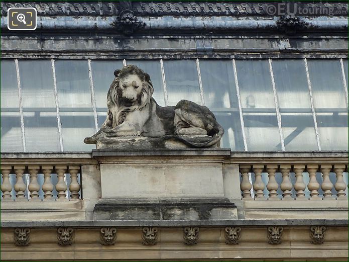 Guichets Lesdiguieres Lion Statue, Musee du Louvre, Paris