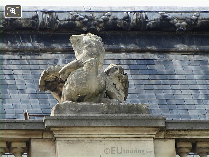 Statue of La Verite statue north facade Pavillon des Etats