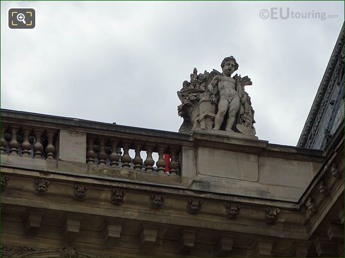 North facade Aile Mollien and La Prosperite statue on top
