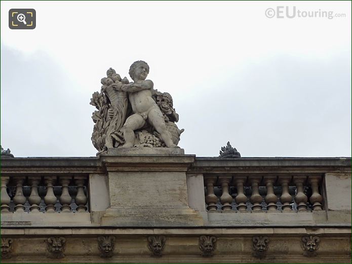 North facade Aile Mollien L'Abondance statue