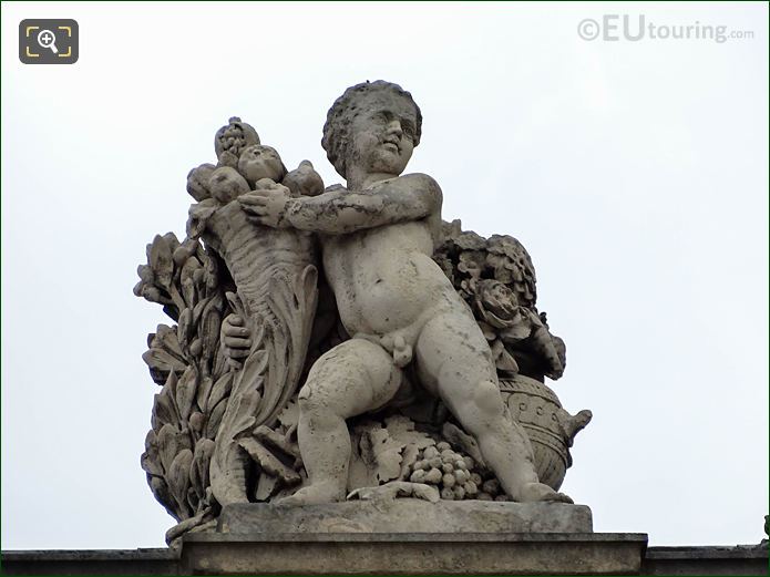 L'Abondance statue on Aile Mollien at Musee Louvre