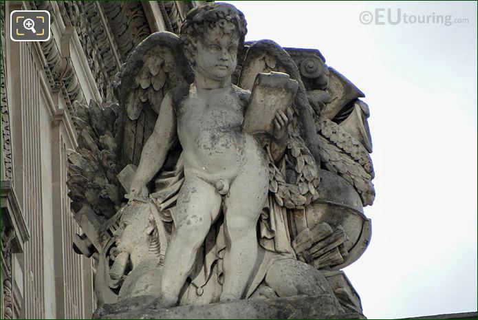 L'Etude statue at Aile Mollien of Musee Louvre