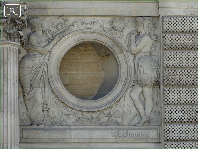 La Prudence et La Force sculptures, Pavillon Daru, Musee du Louvre