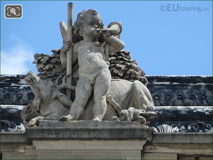 La Chasse statue on Aile Henri II at Musee Louvre