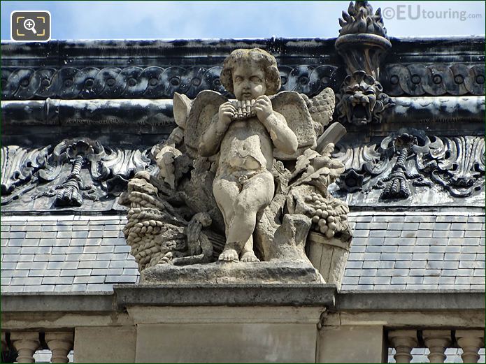 L'Automne statue on Aile Henri II at Musee Louvre