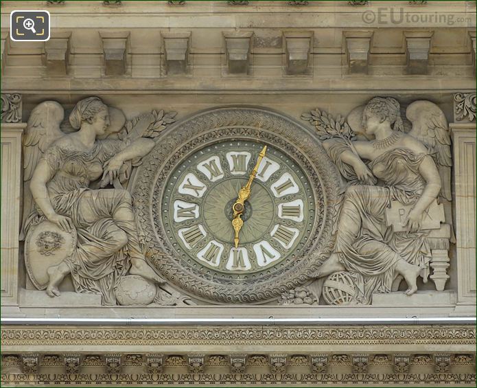 La Paix et la Guerre around clock on Pavillon Sully