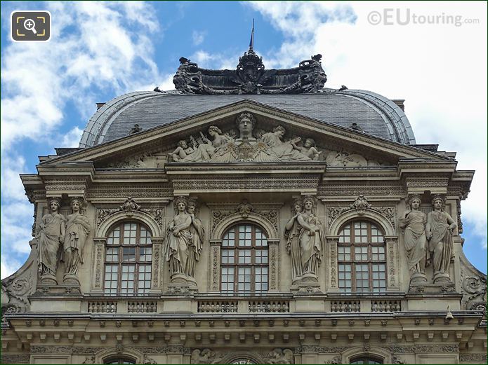 Napoleon 1er dominant l’Histoire et les Arts on Pavillon Sully