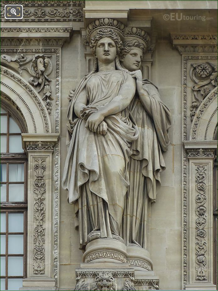 2nd Caryatid sculptures, Pavillon Sully, Musee du Louvre