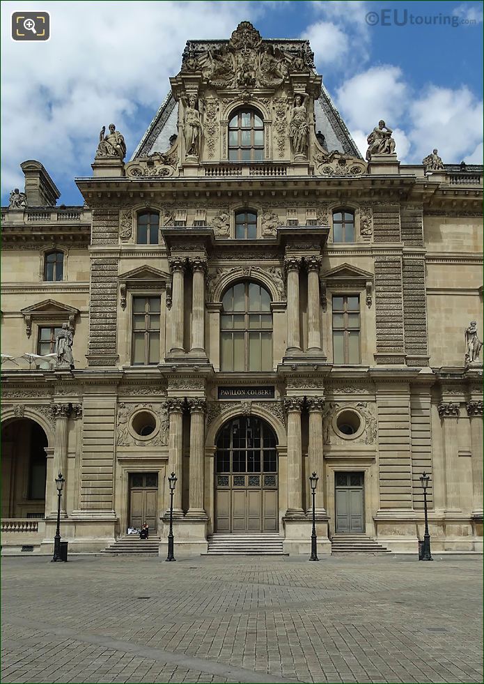 South facade of Pavillon Colbert at the Louvre