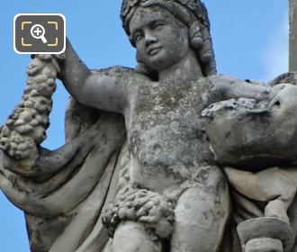 Close up of Le Printemps statue at Louvre