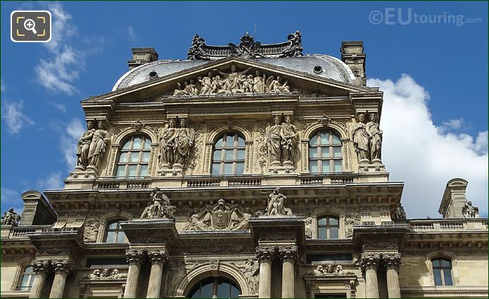 South facade of Pavillon Richelieu at the Louvre