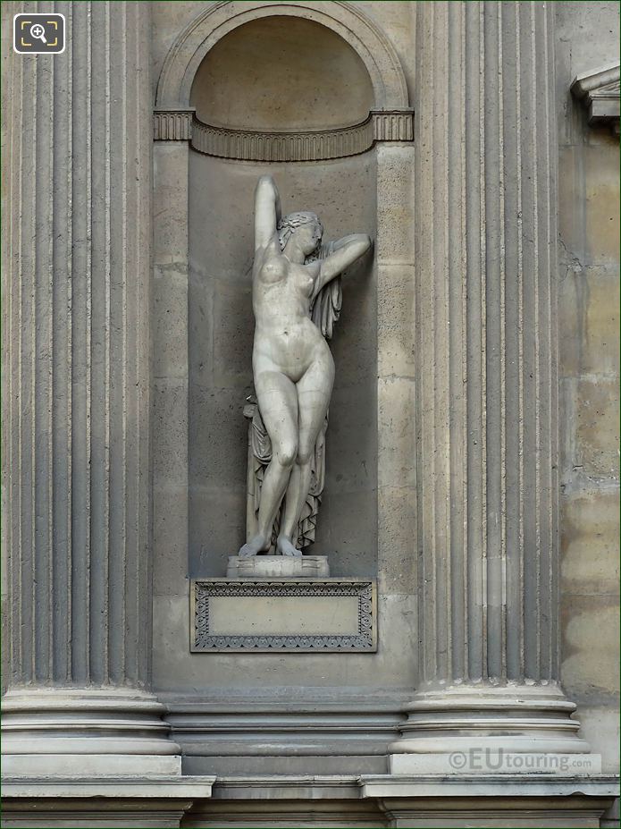 Marble Phryne statue, Aile Nord, Musee du Louvre