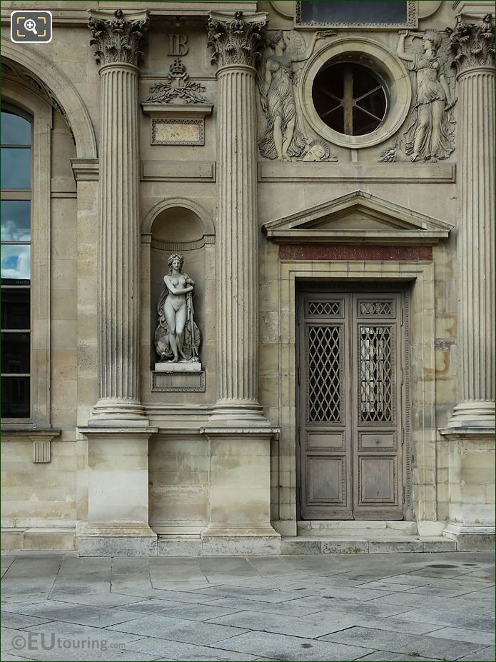 South facade Aile Nord with Amphitrite statue, The Louvre