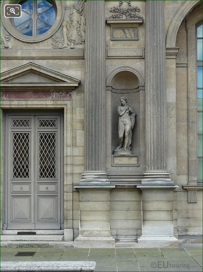 North facade Aile Sud with Aphrodite statue, The Louvre