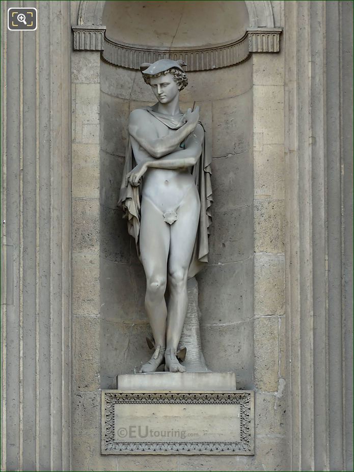 Marble Mercure statue, Aile Sud, Musee du Louvre