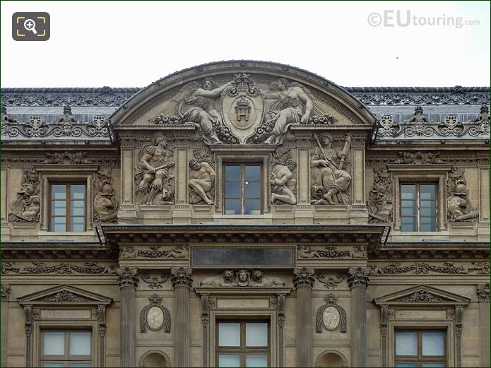 Historical pediment sculpture, Aile Lescot, The Louvre