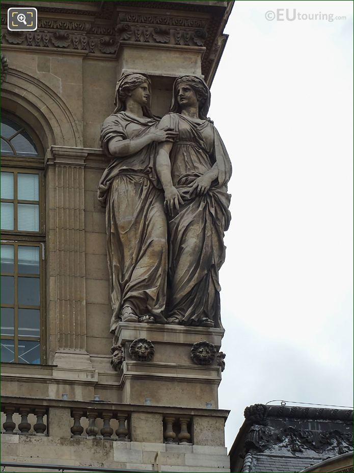 4th from left Caryatid sculptures, Pavillon de l'Horloge