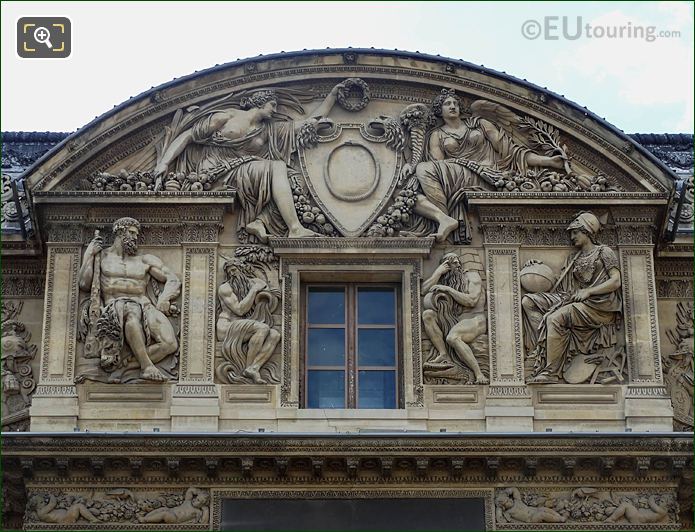 Pediment sculpture Victoire et Abondance, Aile Lemercier