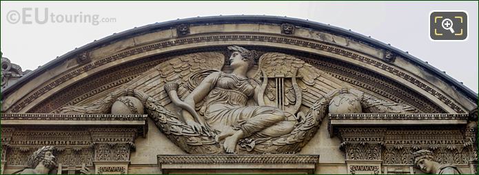 Poesie Epique pediment sculpture, Aile Lemercier, The Louvre