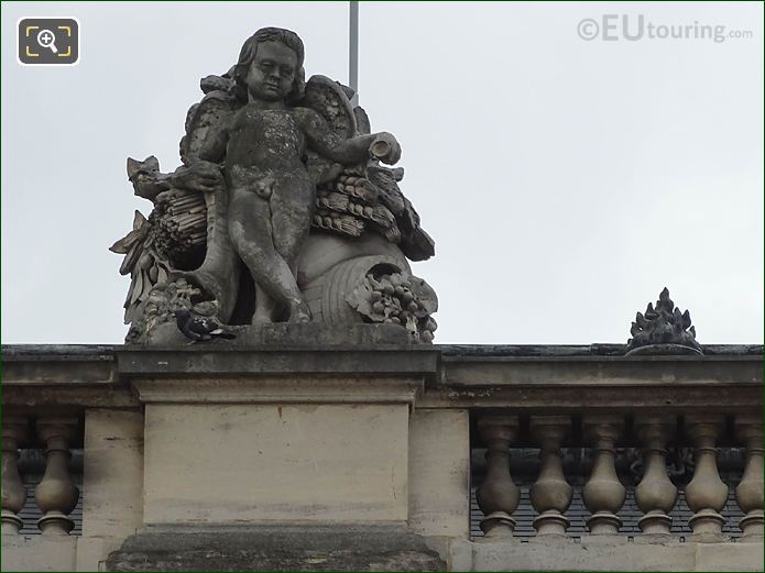 North facade Aile Mollien and L'Abondance statue