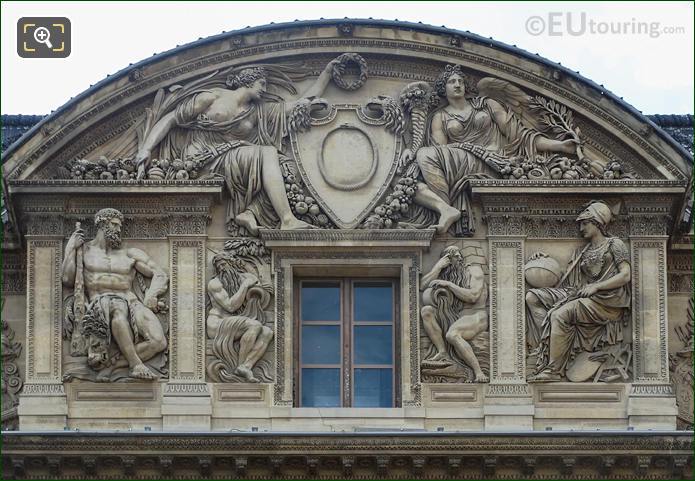 Aile Lemercier 3rd floor window and Danube sculpture to left