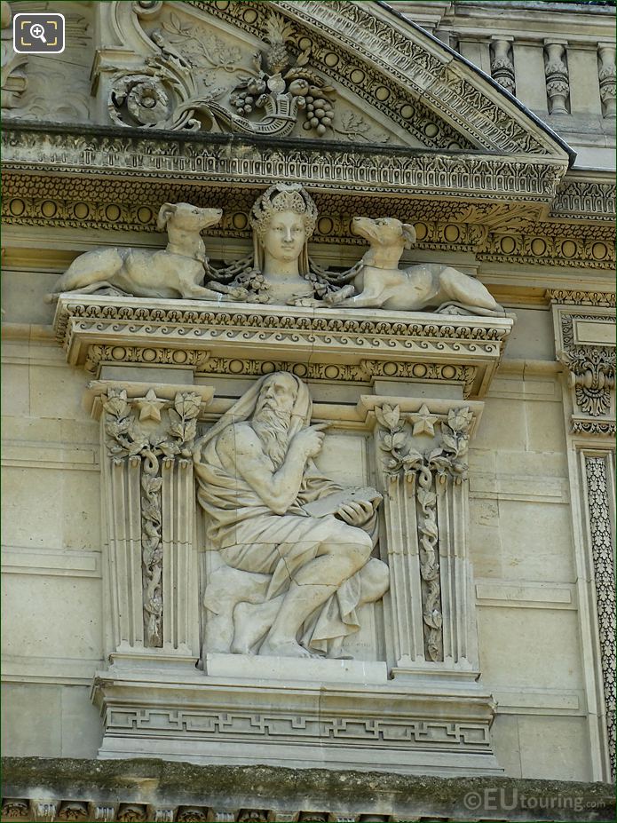 Aile de Marsan bas relief sculpture by Gabriel Jules Thomas