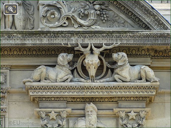 4th window to right side the Group of Animals sculpture, Aile de Flore