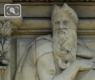 Moses holding Ten Commandments sculpture by Helene Leon Bertaux