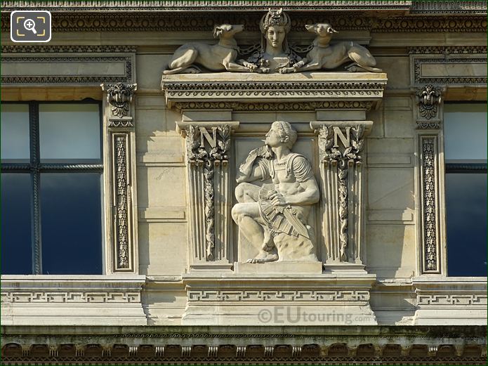 La Prevoyance sculpture, 8th window right side on Aile de Flore