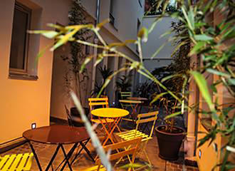 Loft Boutique Hostel courtyard