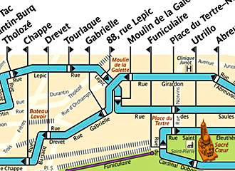 Montmartrobus bus stops