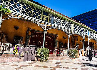 Restored building inside the Pavillons de Bercy