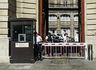 Police check point in Paris