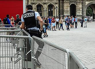 Police on duty in Paris