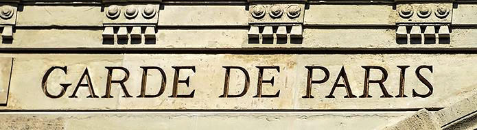Garde de Paris inscription