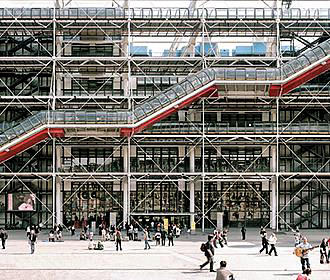Pompidou Centre front facade
