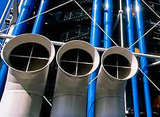 Air venting pipes at Pompidou Centre