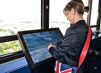 Interactive screen at Tour Montparnasse